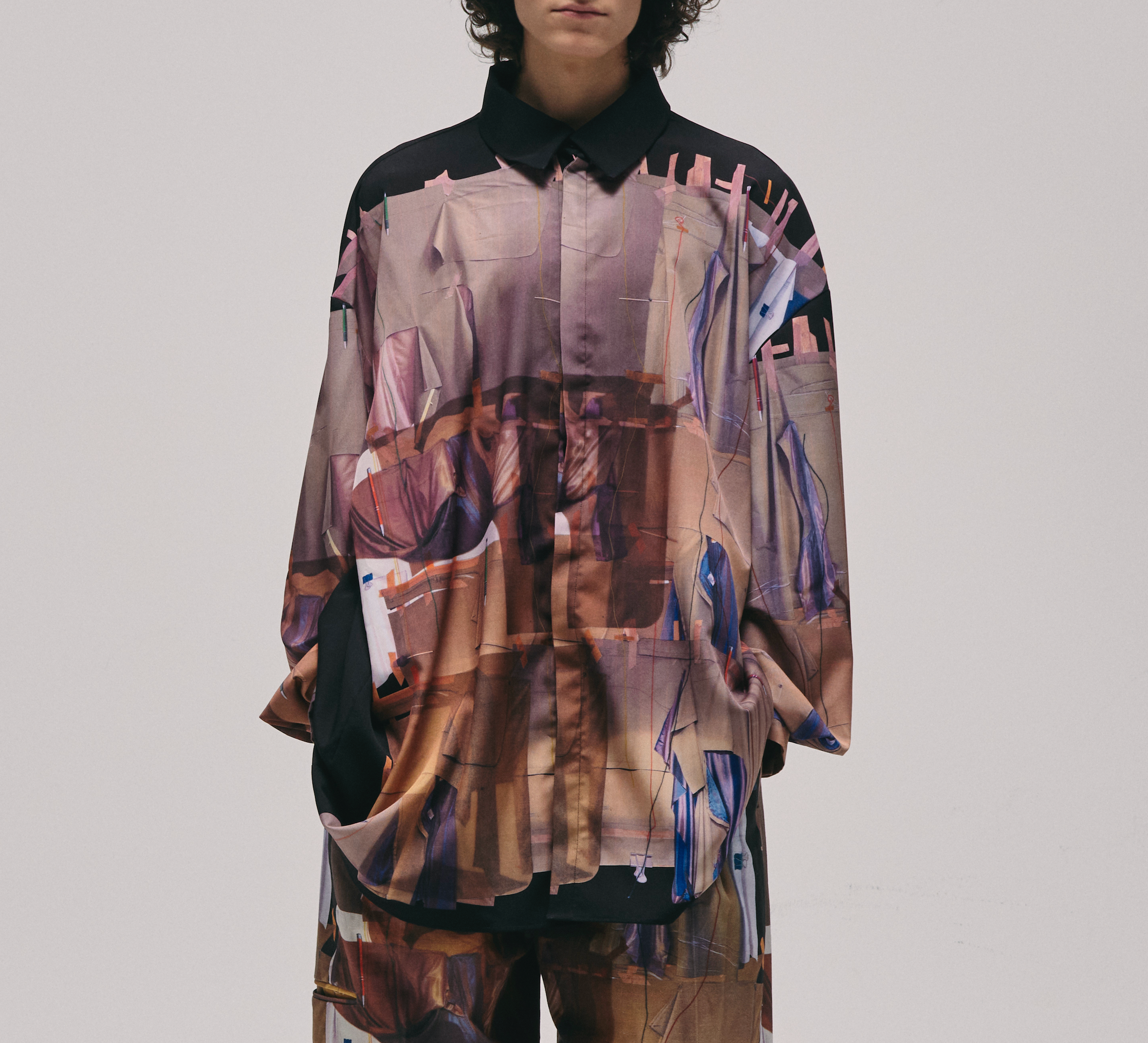 Taped photo collage shirt