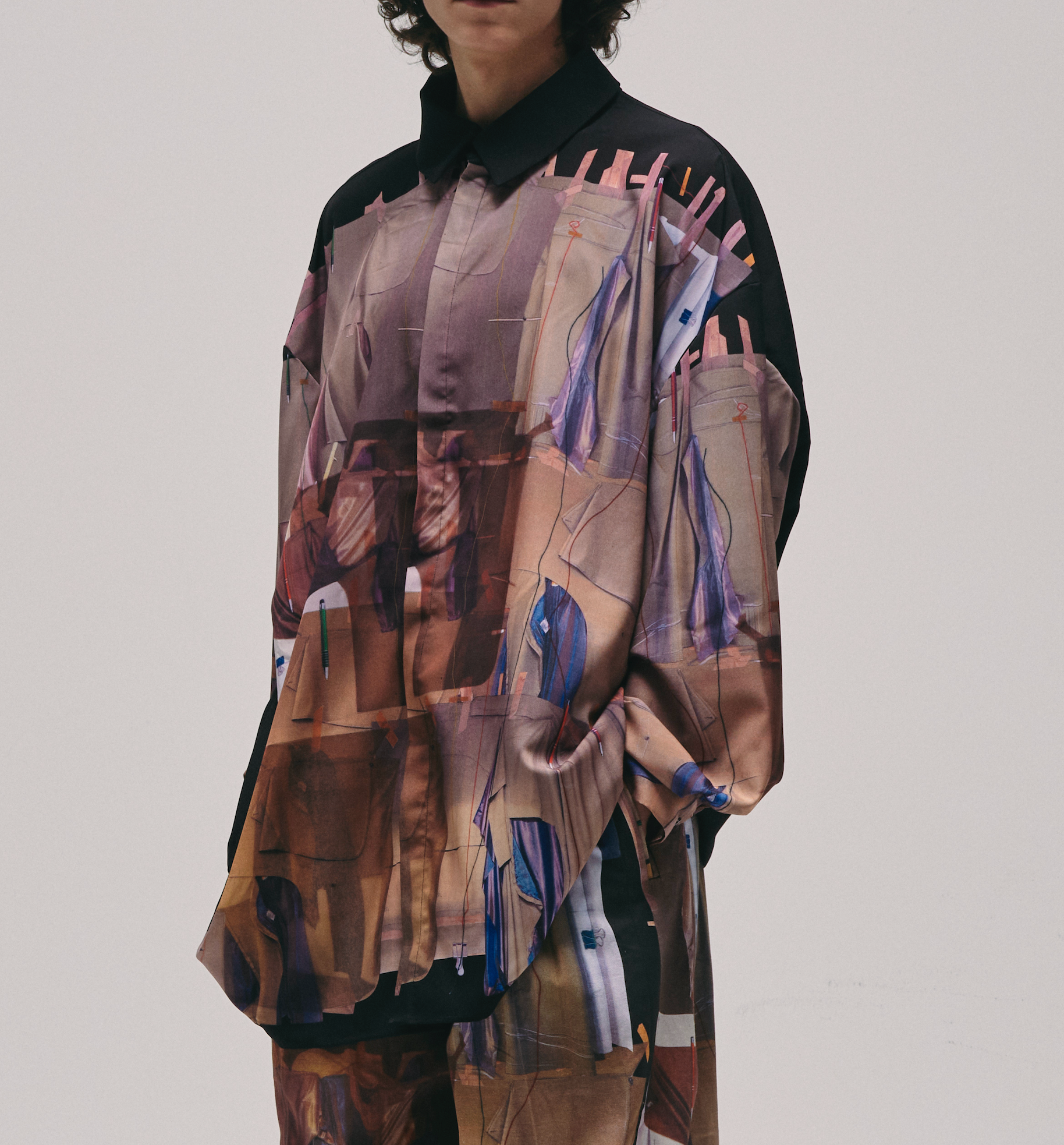 Taped photo collage shirt