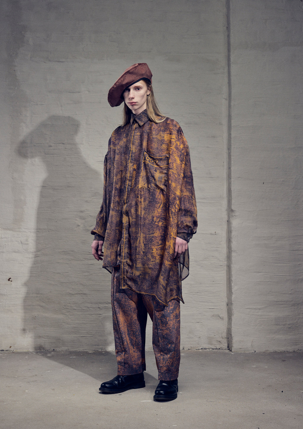 mr_ snack__ EPISODE 5 _ rust_ silk scarf shirt