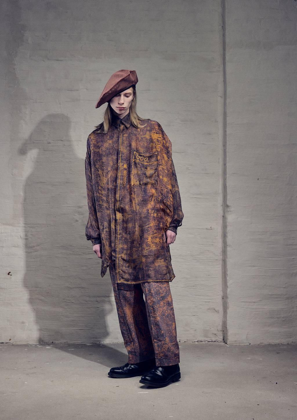 mr_ snack__ EPISODE 5 _ rust_ silk scarf shirt