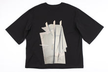 "A Silk Lining with a Seam Undone” black T-shirt