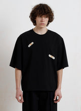 mr_ snack 121_ black T - shirt with patches