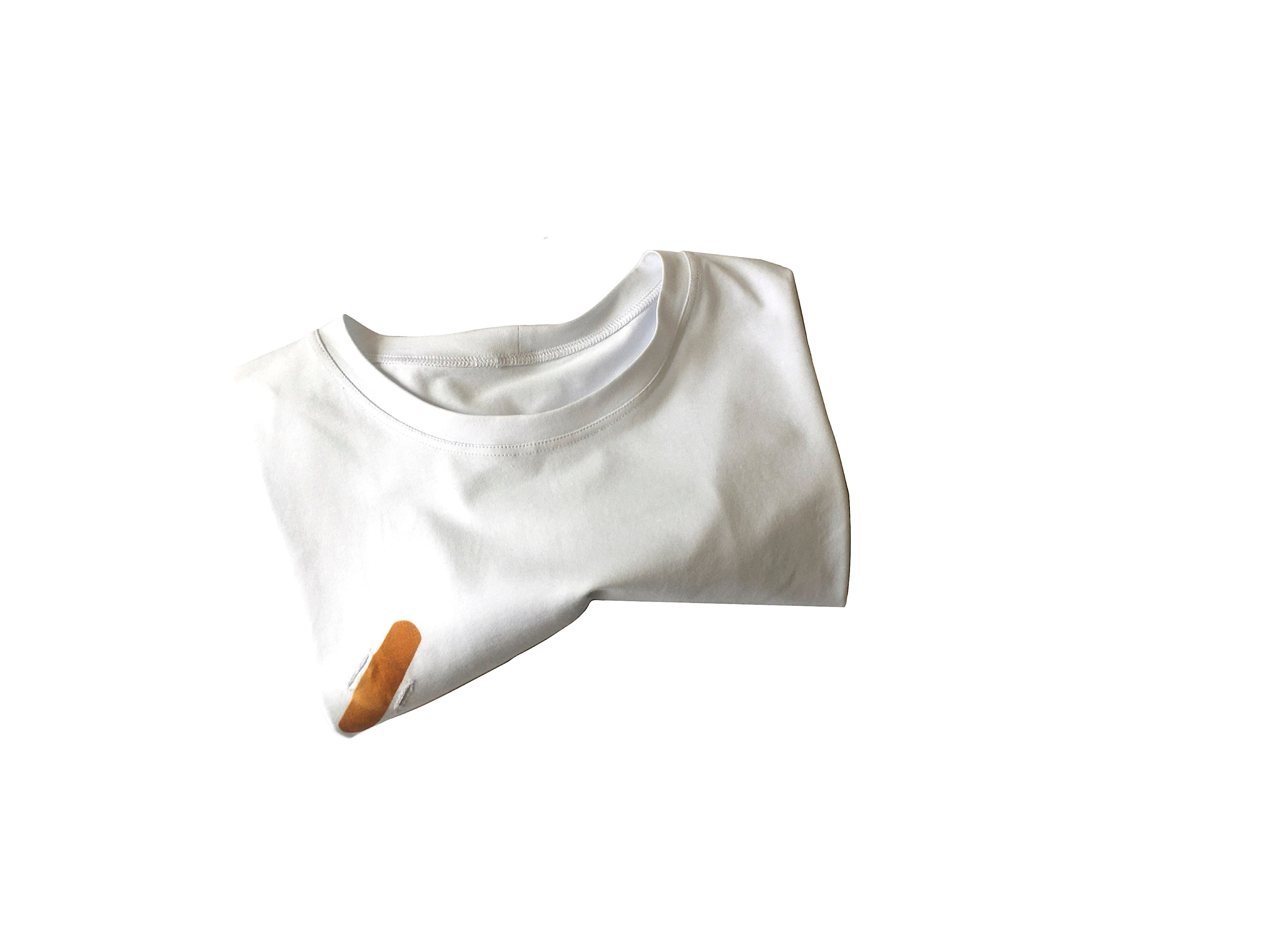 mr_ snack 122_ white T - shirt with patches
