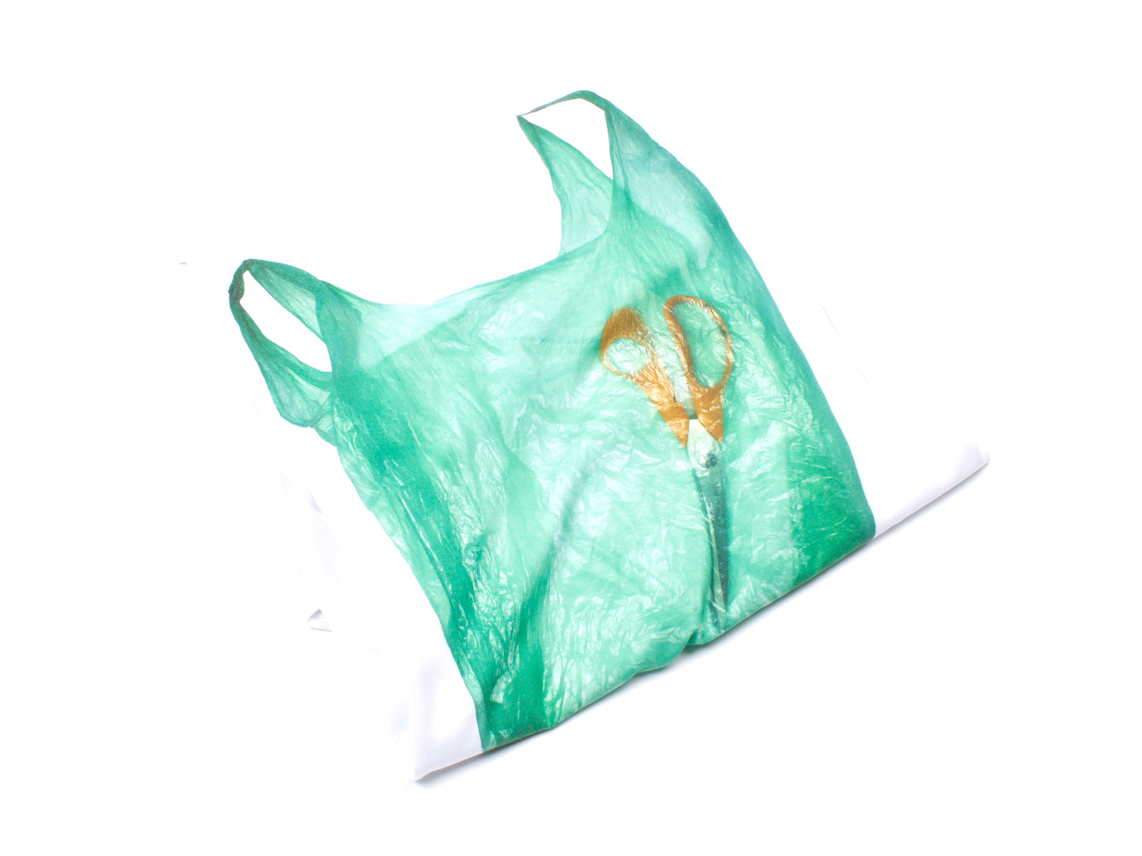 mr_ snack 101_ white plastic shopping bag T-shirt.