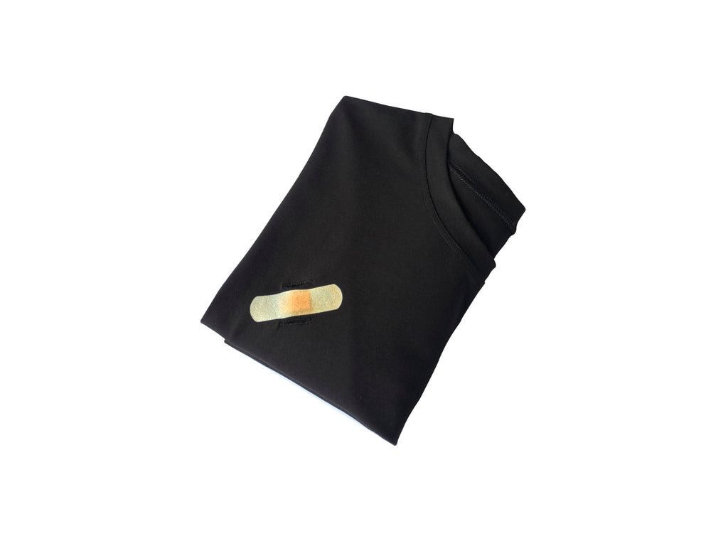 mr_ snack 121_ black T - shirt with patches