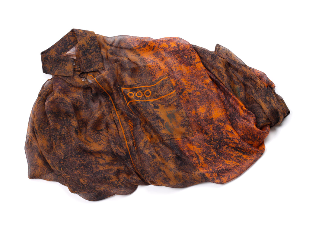 mr_ snack__ EPISODE 5 _ rust_ silk scarf shirt