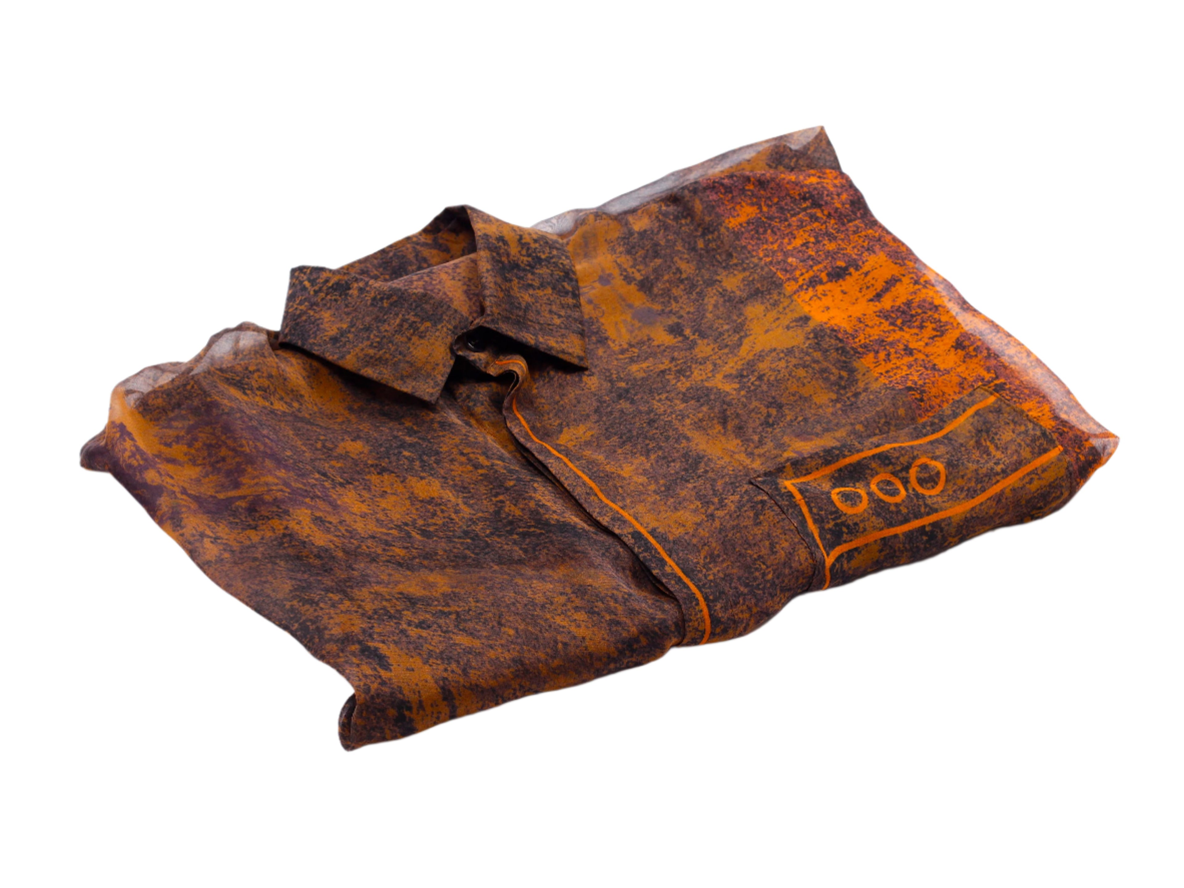 mr_ snack__ EPISODE 5 _ rust_ silk scarf shirt