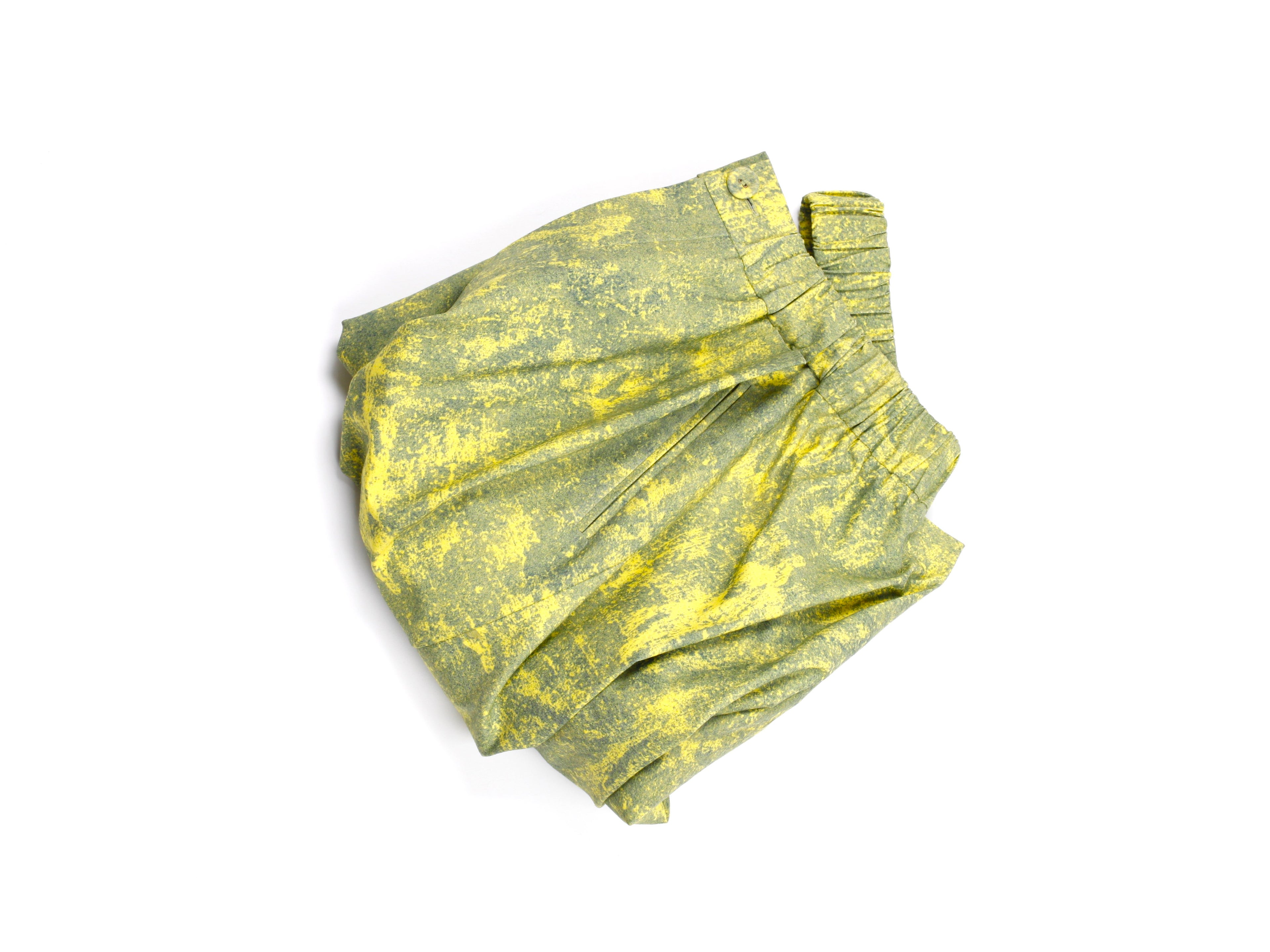 mr_ snack_ GREEN / YELLOW _SHORTS
